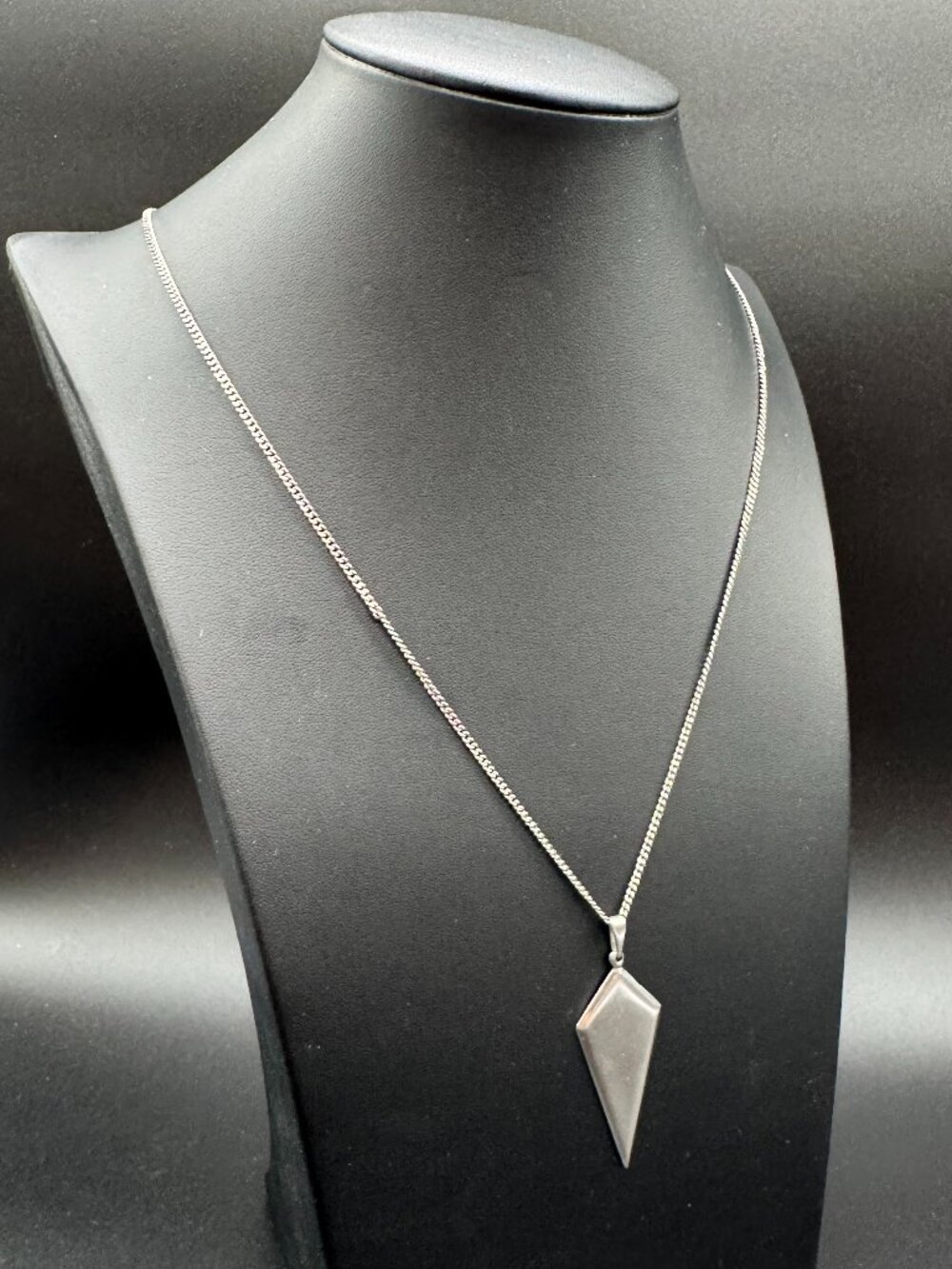 Sterling Silver Necklace Chain Arrowhead Pendant Stainless Steel 24 in Unisex